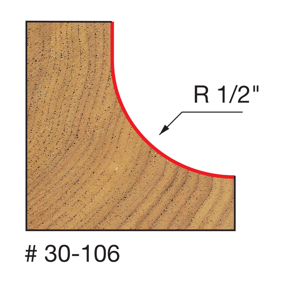 Freud 1/2" Radius Cove Bit (30-106)