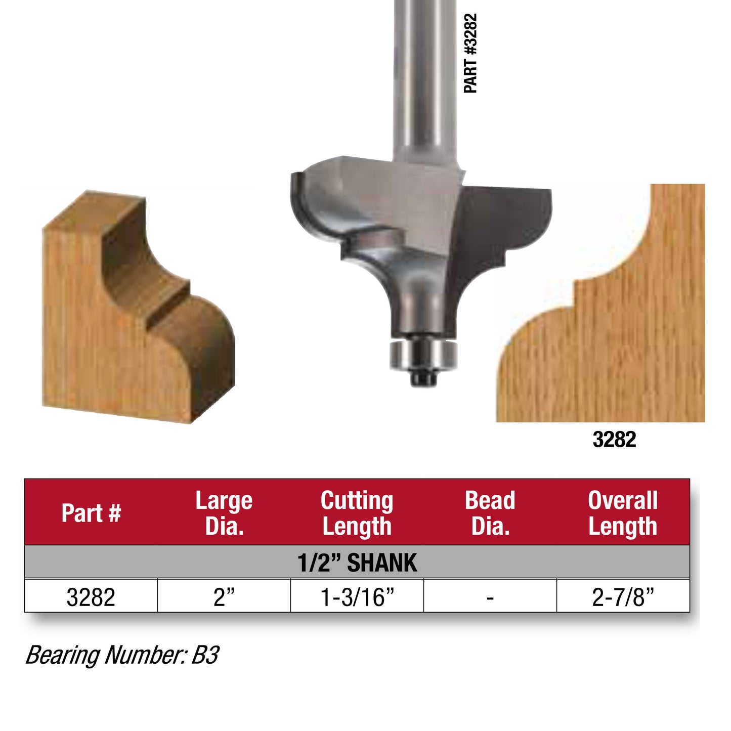 Whiteside, Cove and Bead Router Bits