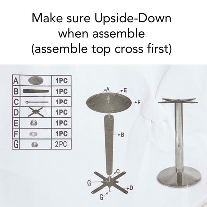 assembly instruction for cast iron bistro table base