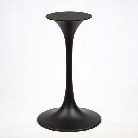 metal end table legs, tulip-shaped, black powder coated