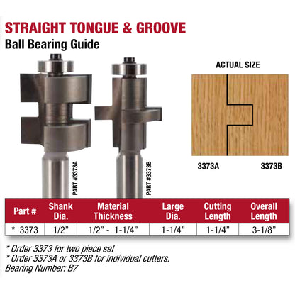 Whiteside, Tongue & Groove Router Bits