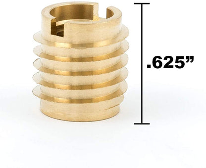 EZ-400-5 E-Z Knife™ Threaded Insert for Hard Wood - Brass - 5/16-18 (pack of 10)