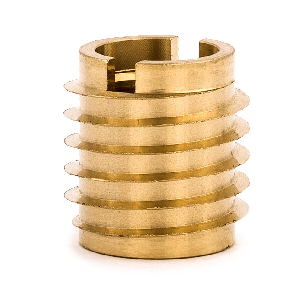 EZ-400-6 E-Z Lok Threaded Insert, Brass, Knife Thread, 3/8"-16 (Pack of 10)