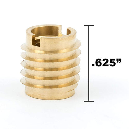 EZ-400-6 E-Z Lok Threaded Insert, Brass, Knife Thread, 3/8"-16 (Pack of 10)