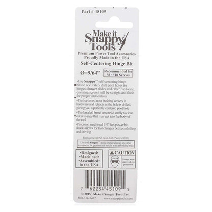 Snappy, Self Centering Drill Bit (45109)