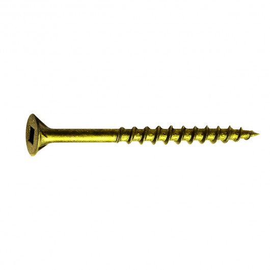 Hillman Paulin, Construction Screws in Yellow Zinc, Flat Head Square Drive (7 Variants)