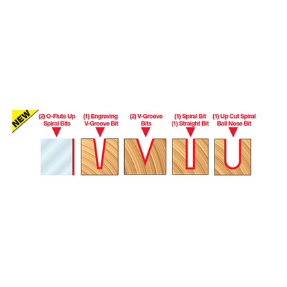 Freud 8 Piece CNC Router Bit General Purpose Set (87-208)