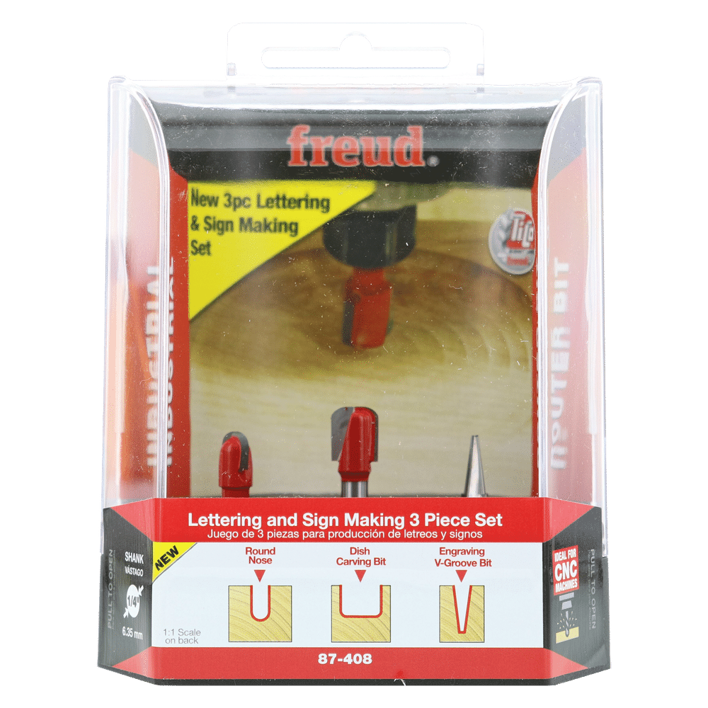 Freud 3-Piece CNC Lettering & Sign Making Set (87-408)