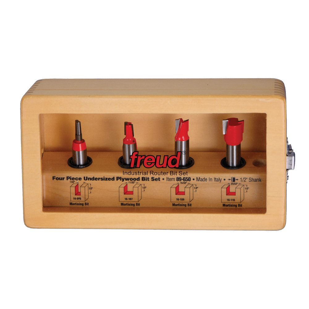 Freud 4 Piece Undersized Plywood Bit Set, 89-650