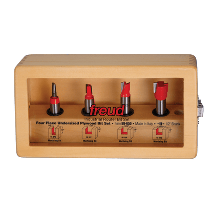 Freud 4 Piece Undersized Plywood Bit Set, 89-650