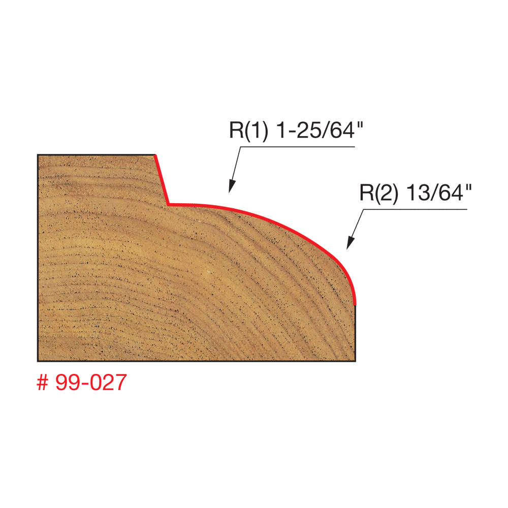 Freud 2-19/32" Table Edge & Handrail Bit (99-027)