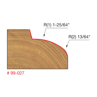 Freud 2-19/32" Table Edge & Handrail Bit (99-027)