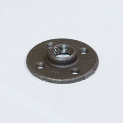 BF1200 Black Iron Fitting, Floor Flange 1/2" - RustyDesign