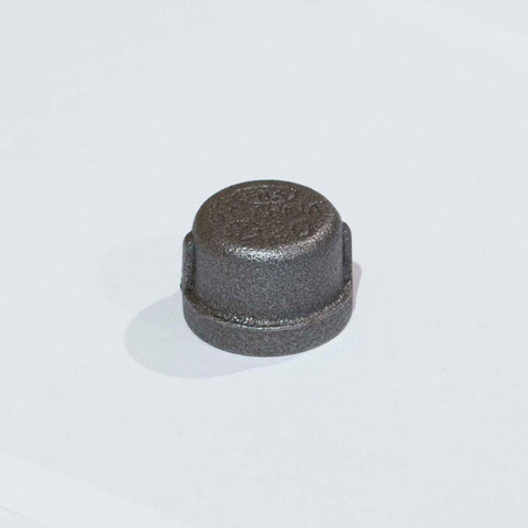 BF3410 Black Iron Fitting, Cap 3/4" - RustyDesign