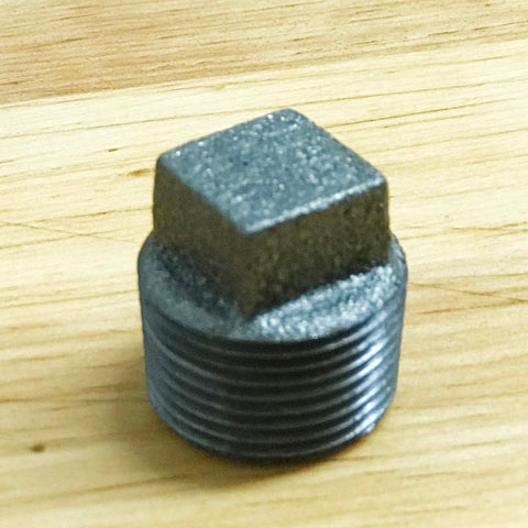 BF3491 Black Iron Fitting, Plug 3/4" - RustyDesign