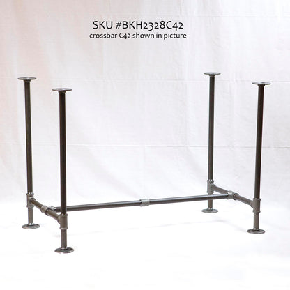 table base made in metal pipe, industrial style, 28" for desk, ship in Canada & USA