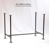 table base made in metal pipe, industrial style, 28" for desk, ship in Canada & USA