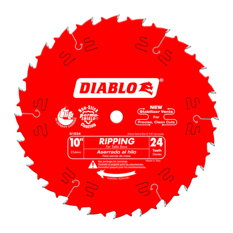 DIABLO 10 in. x 24 Tooth Ripping Saw Blade (D1024X)
