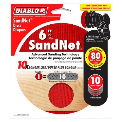 Diablo 6 in. SandNet™ Discs with Connection Pad (9 Variants)