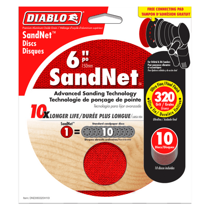 Diablo 6 in. SandNet™ Discs with Connection Pad (9 Variants)