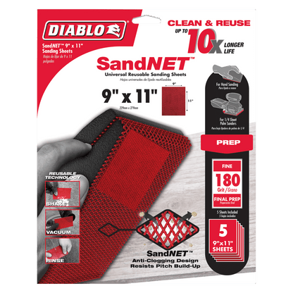 Diablo 9 in. x 11 in. SandNET™ Universal Reusable Sanding Sheets (7 Variants)