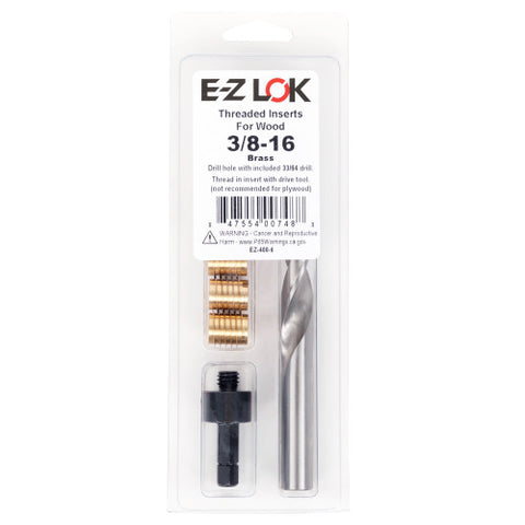 EZ-400-5KIT E-Z Knife™ Threaded Insert Installation Kit for Hard Wood - Brass - 5/16-18