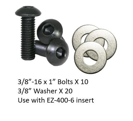 EZB0308-44 Bolts and Washers Set 3/8"-16 (length 1")
