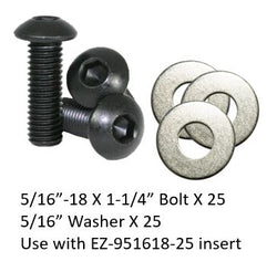 EZB0516-54 Bolts and Washers Set 5/16" (length 1-1/4")