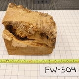 Figured Wood Maple Burl, # FW504, 7.8 Pounds.