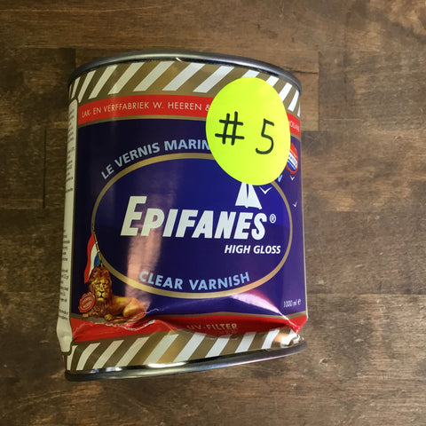 Clearance #5 Epifanes Clear Gloss Varnish (1000ml) Pickup Only