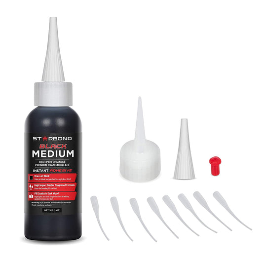 SB-KE-150, Starbond BLACK Medium CA Glue, 2 oz