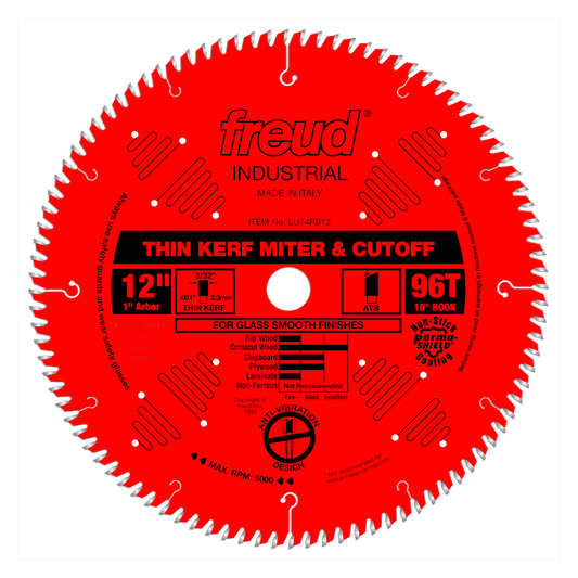 Freud 12" Thin Kerf Ultimate Cut-Off Blade (LU74R012)