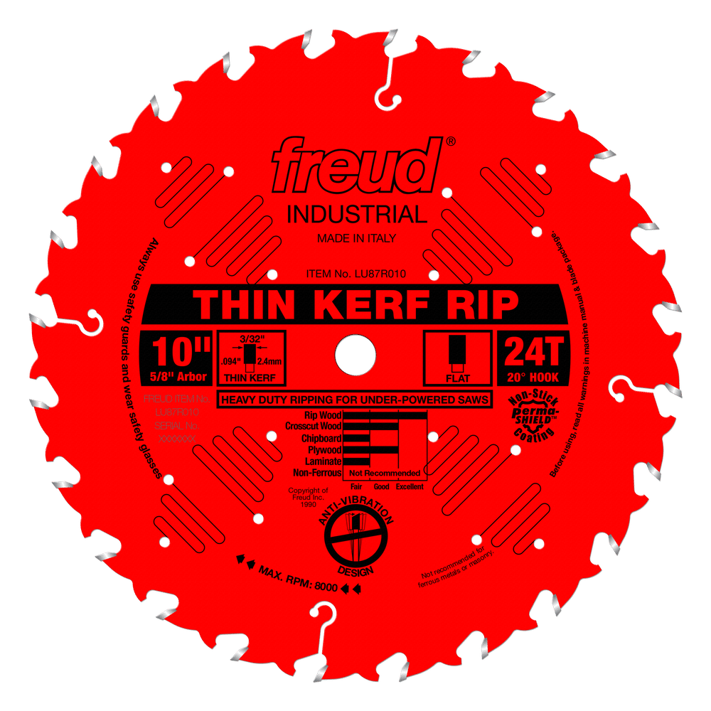 Freud 10" Thin Kerf Rip Blade (LU87R010)