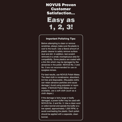 NOVUS Plastic Polish Kit, 8 oz, Set/3