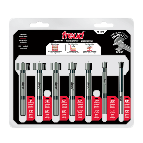 Freud 7 Pcs Precision Shear Forstner Drill Bit Set (PB-107)
