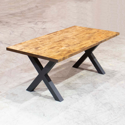 x-shaped metal dining table legs