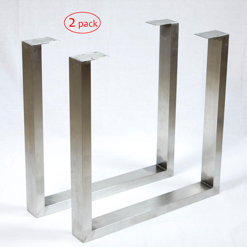 Stainless Steel Dining Table Legs, 1 Pair, U Shape #SS100A – RustyDesign