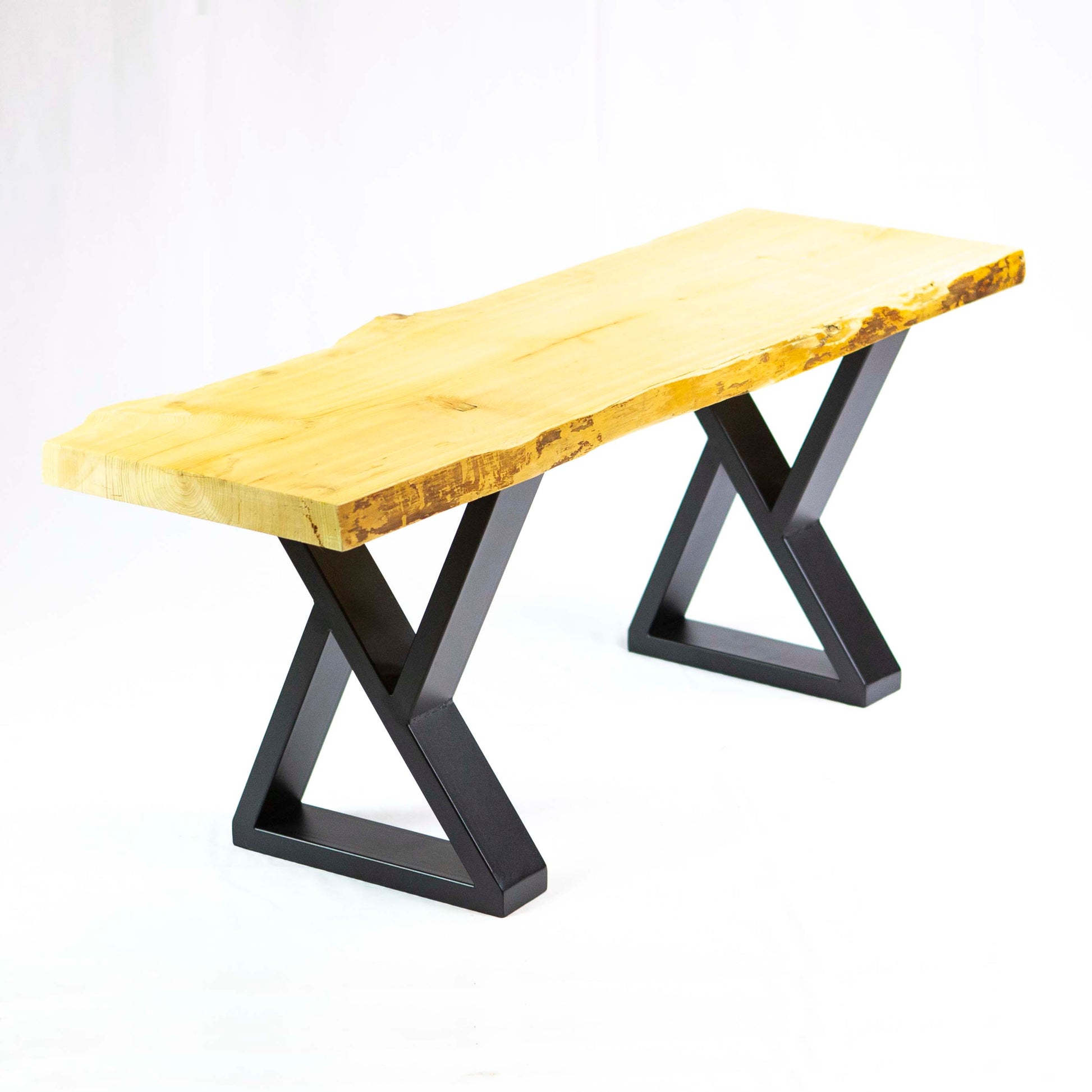 bench legs made in steel metal, black powder coated