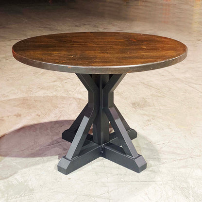 dining table legs for round top, made in metal, trestle shape 28" tall, ship in USA & Canada