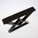 Diamond Dining Table Legs SS610, Black Powder Coated - Rusty Design Top View