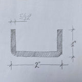 Steel C Channel for Table Top, Set/2, #SSU40