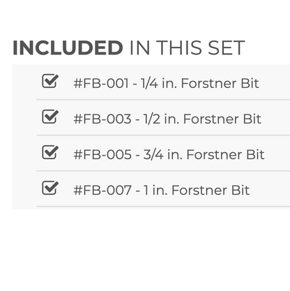 Diablo 4 pc Forstner Drill Bit Set (FB-104)