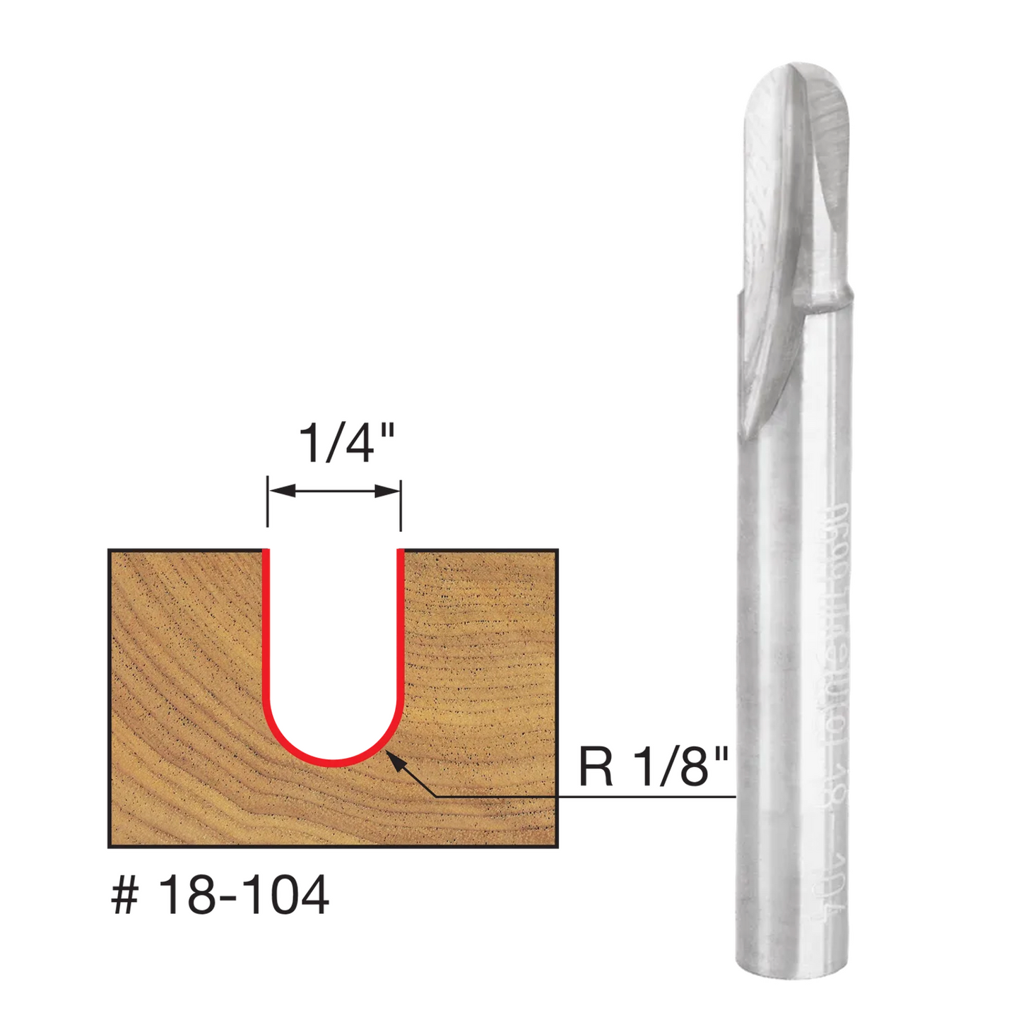 Freud Round Nose Bit, 1/4" Shank (5 Variants)