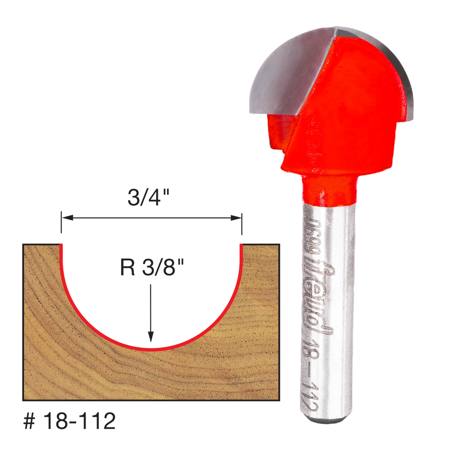 Freud Round Nose Bit, 1/4" Shank (5 Variants)