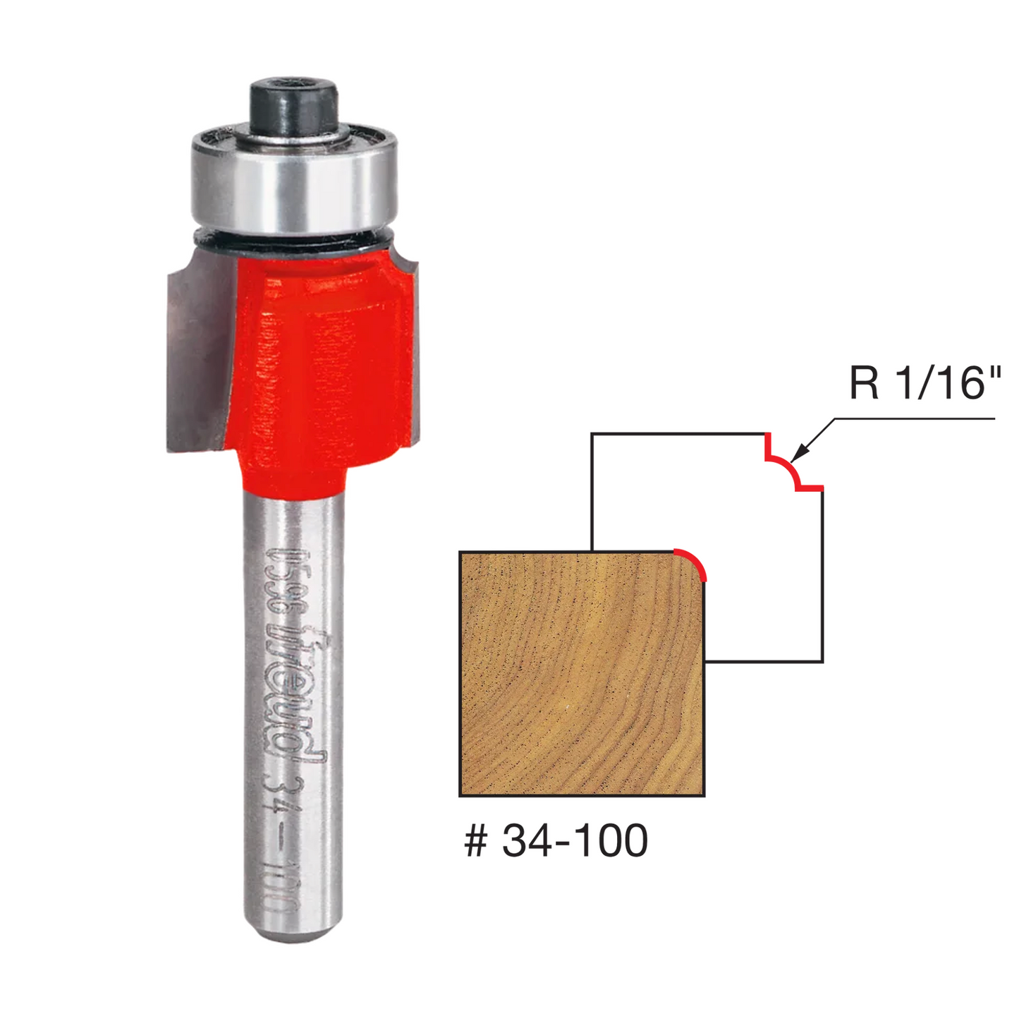 Freud Rounding Over Bit, 1/4" Shank (7 Variants)