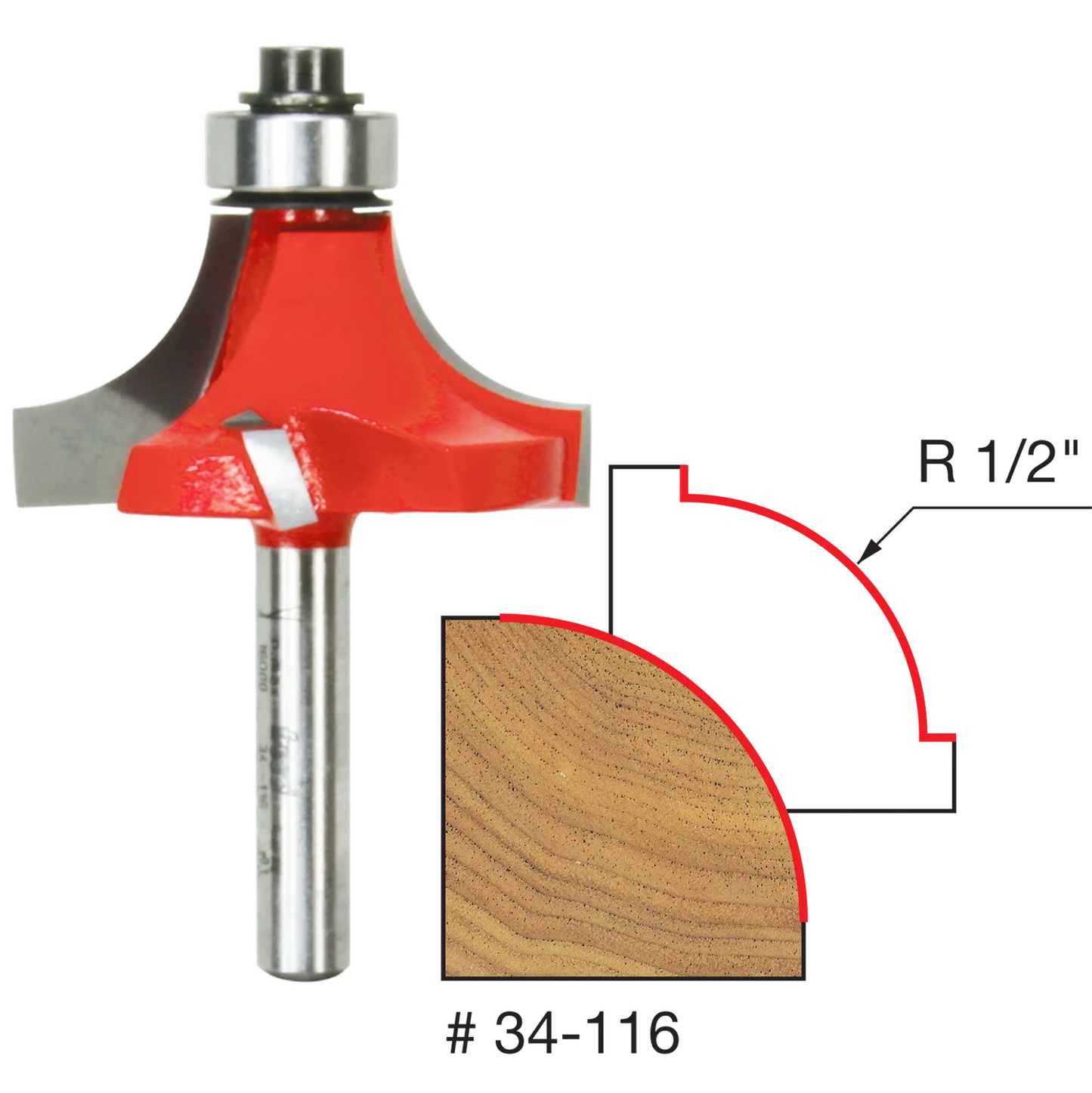 Freud Rounding Over Bit, 1/4" Shank (7 Variants)