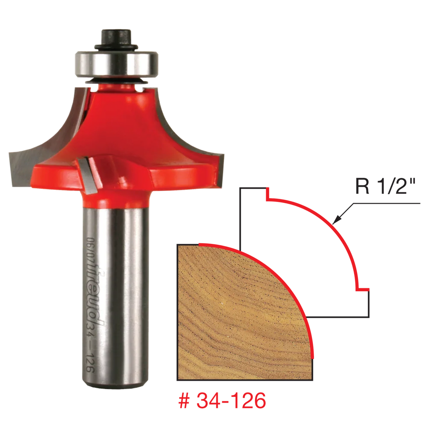 Freud Rounding Over Bit, 1/2" Shank (4 Variants)