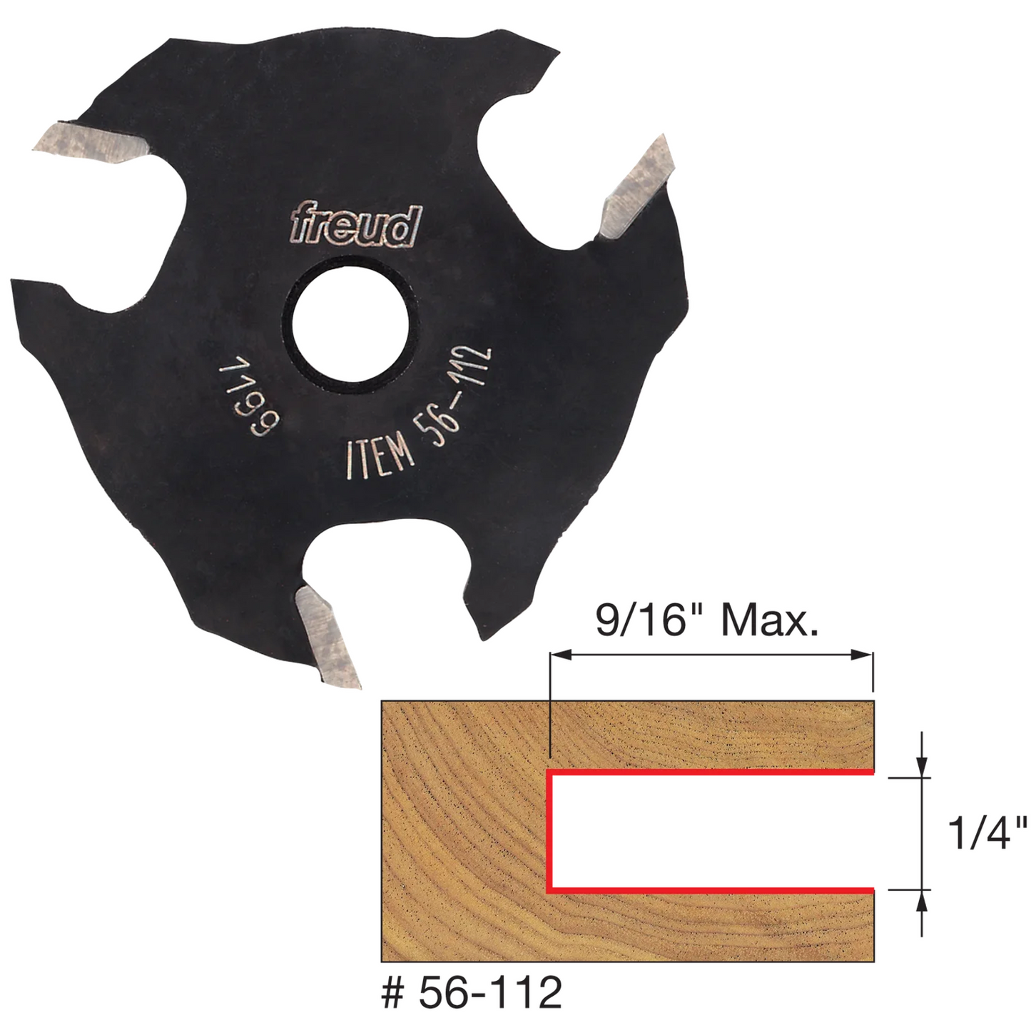 Freud Slot Three Wing Slotting Cutter (3 Variants)