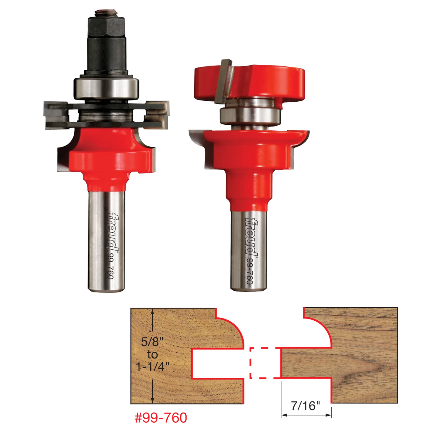 Freud 1-11/16" Premier Adjustable Rail & Stile Bit (2 Variants)