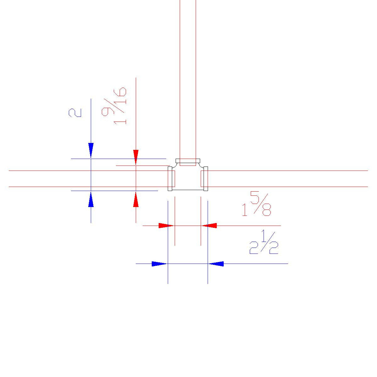 * BF3430 Black Iron Fitting, Tee 3/4" - RustyDesign